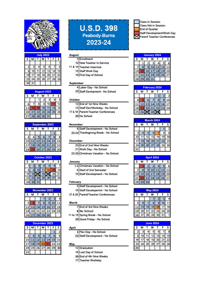 USD #398 2023-24 District Calendar