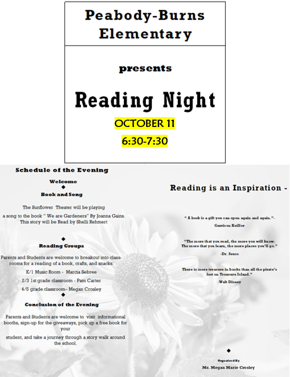 Title 1 Family Reading Night