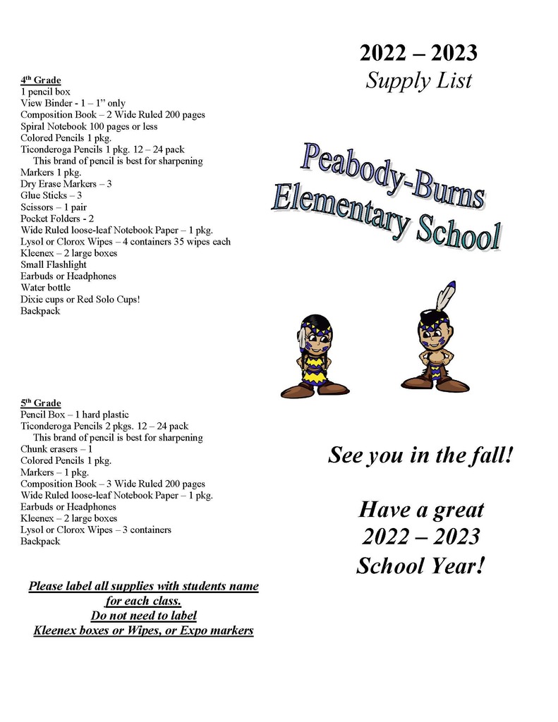 Supply List Page 2